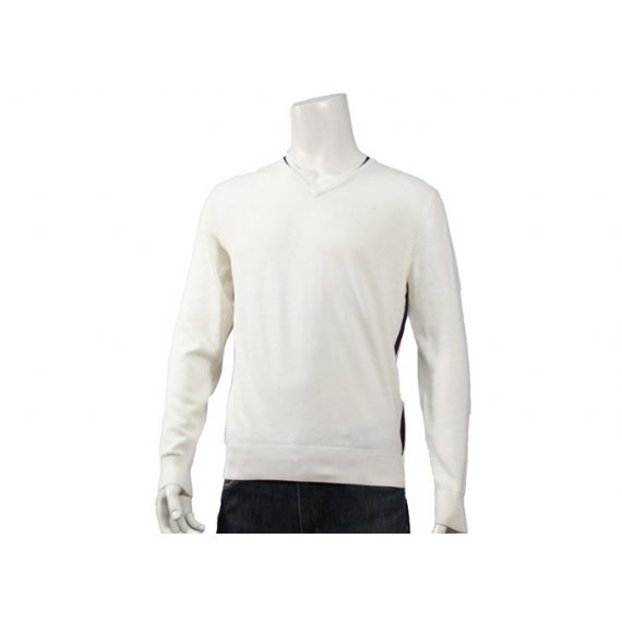 Падения свитера Книт белых людей цвета и прыгуны Книтвеар чистого хлопка зимы - 11998988