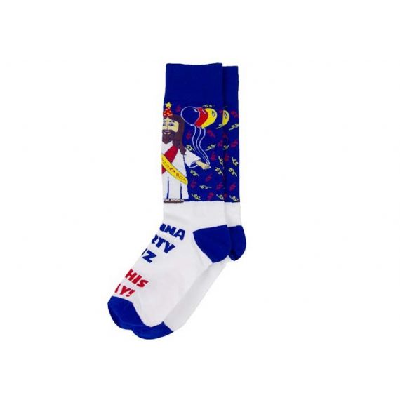 Мужские уродливые рождественские носки до колена на день рождения Иисуса - 12203948