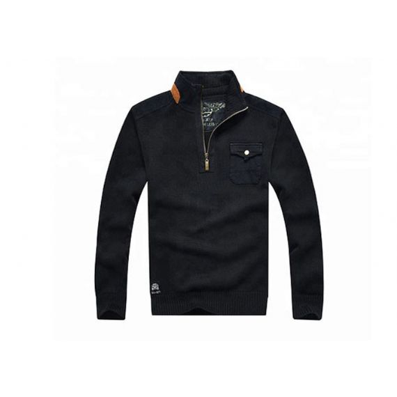 Хлопок застегивает свитер зеленого цвета армии, военный свитер стиля с карманами - 11272317