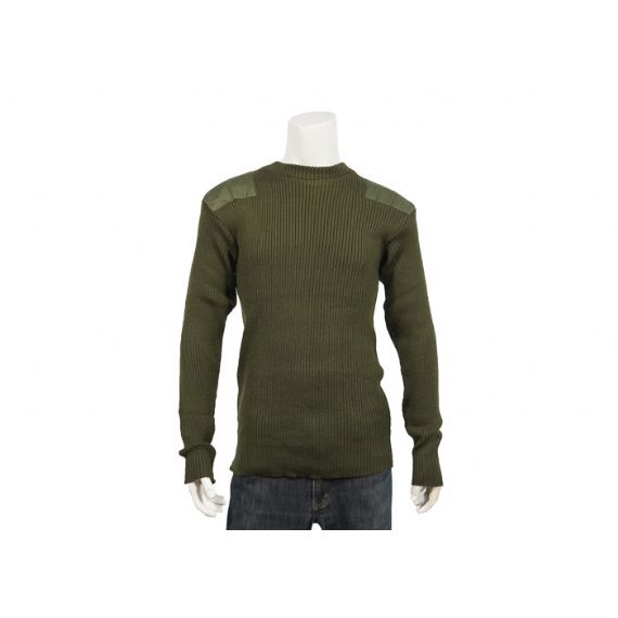 Свитера пуловера сверхмощной полиции толстые, свитер Брауна военный с заплатой локтя - 12317208