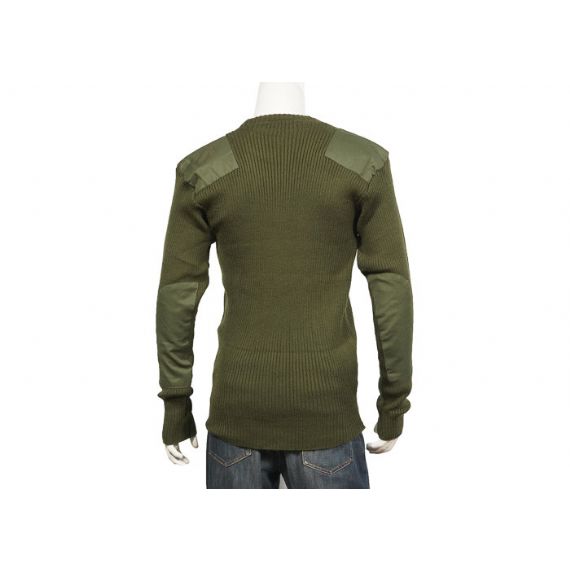 Свитера пуловера сверхмощной полиции толстые, свитер Брауна военный с заплатой локтя - 12317208