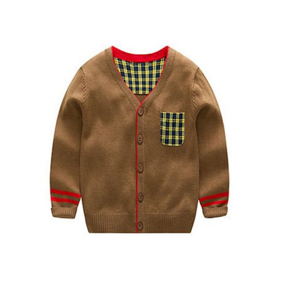 Мальчик хлопка в шеи ягнится толщина кармана заплаты свитера Книт стандартная толщина - 11272140