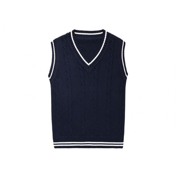 Темно-синий жилет-свитер школьной формы - 11272201