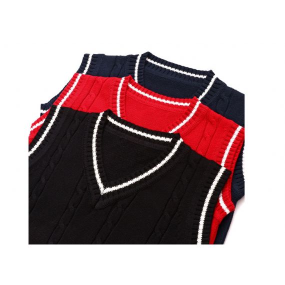 Темно-синий жилет-свитер школьной формы - 11272201