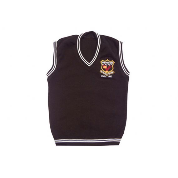 Чистым хлопком связанный пол жилета свитеров школьной формы без рукавов Унисекс - 11272209