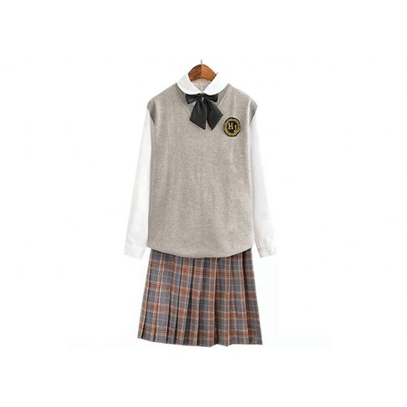 Плюс жилет свитера девушек размера форменный, юбки школьной формы для младших - 11272232