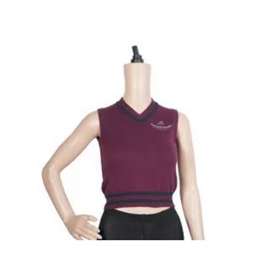Свитера школьной формы жилета фиолетового цвета безрукавные Стрипед калибр подола 12 - 12324183