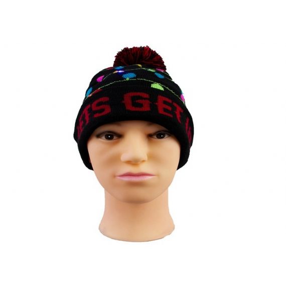 Шапочка Рождества хлопка изготовленных на заказ красочных теплых аксессуаров зимы уютная с светом - 12209170