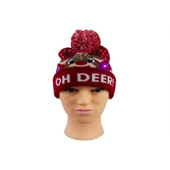 Шляпа рождества женщин аксессуаров зимы 9 калибра теплая светлая с картиной жаккарда - 12226409