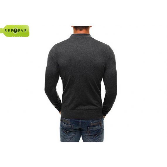 Устойчивый вязаный пуловер из полиэстера с застежкой-молнией 1/4 - 13131904