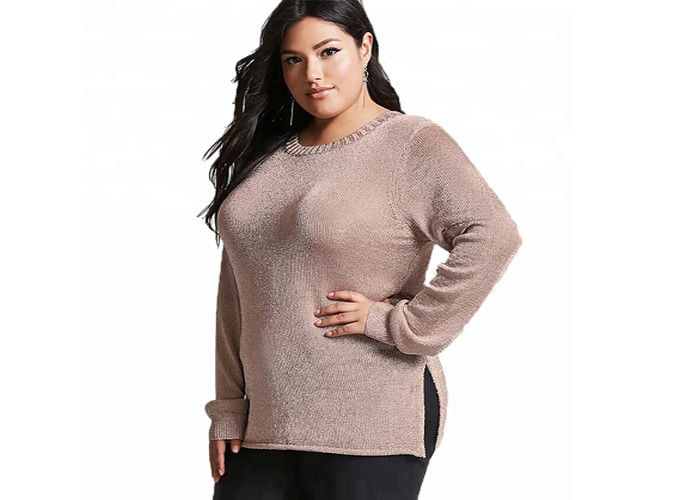 Women Plus Size Clothing Tops Regular Length Design Pink Color